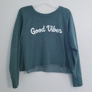 Good Vibes Cropped Crewneck
